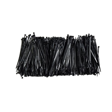 SOUTH MAIN HARDWARE 8-in 120-lb, Black, 1,000 Standard Nylon Tie 222262